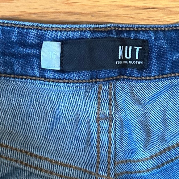 Kut From the Kloth High Rise Christine Straight Leg Cropped Jeans Size 16 - Picture 6 of 6